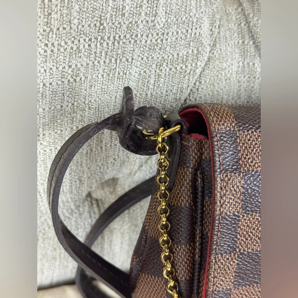 LOUIS VUITTON Favorite MM 2way Hand chain shoulder bag Damier Ebene Used - Picture 6 of 13